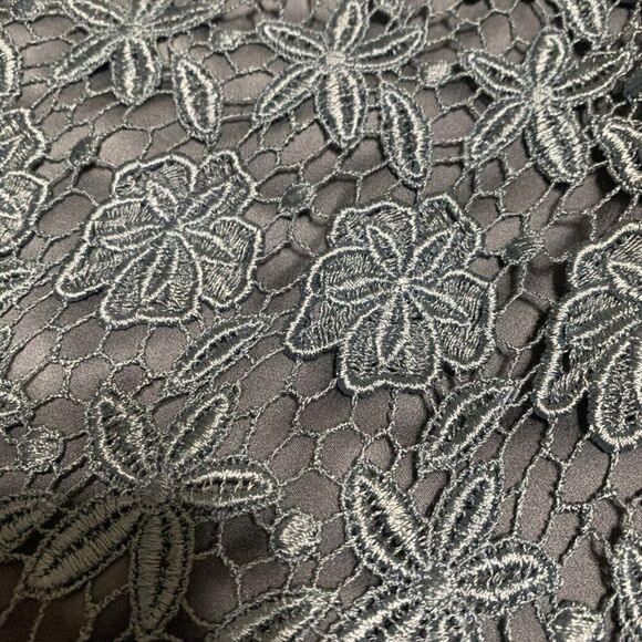 martin mccrea womens solid blue lace long sleeve blouse formal silk Medium - Picture 4 of 4